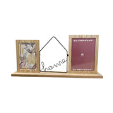 Double Wood Photo Holder Home
