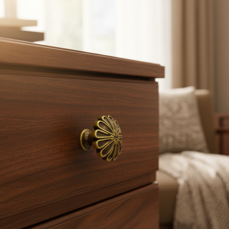 Drawer Knob Antique Brass 35mm