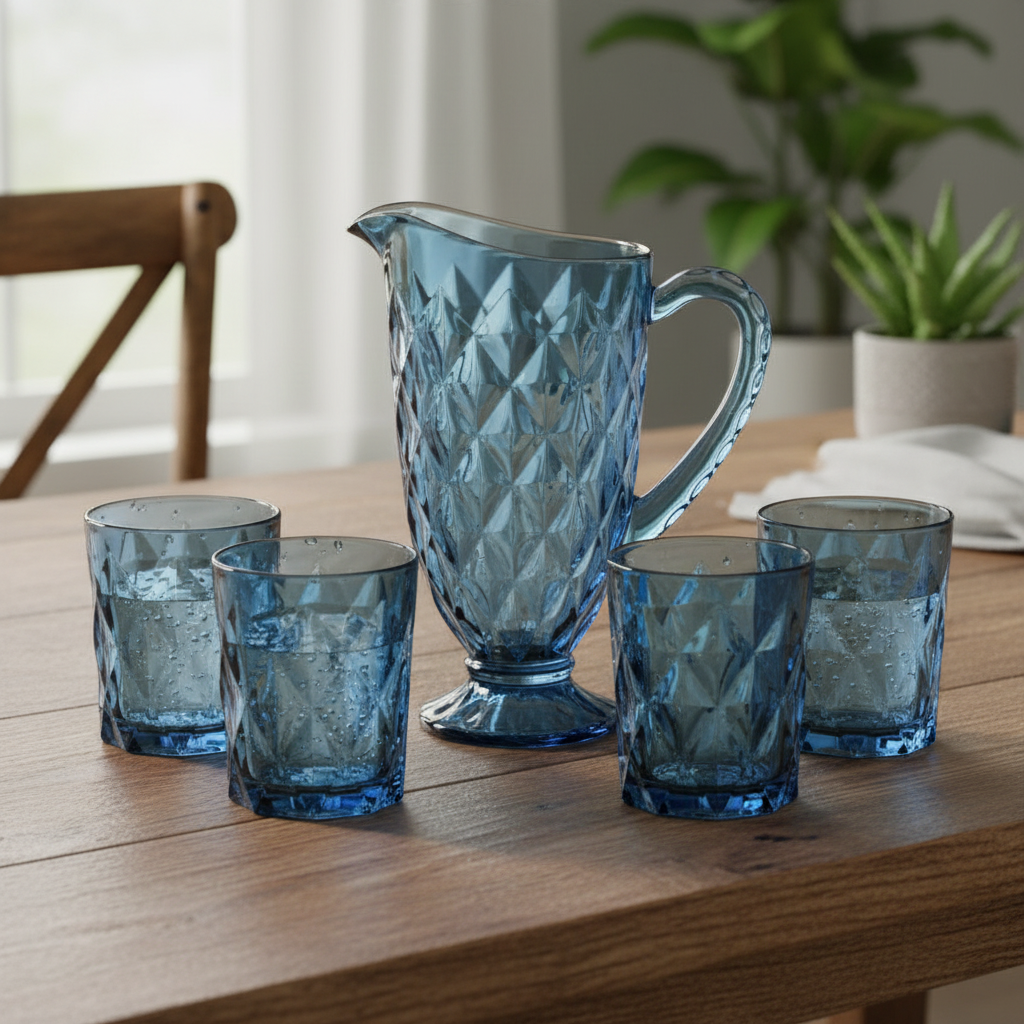 Drinking Glasses With Pitcher (Set of 7 Pcs)