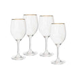 Drinking Serving Golden Rimmed Wine Glass (Set of 4pcs)