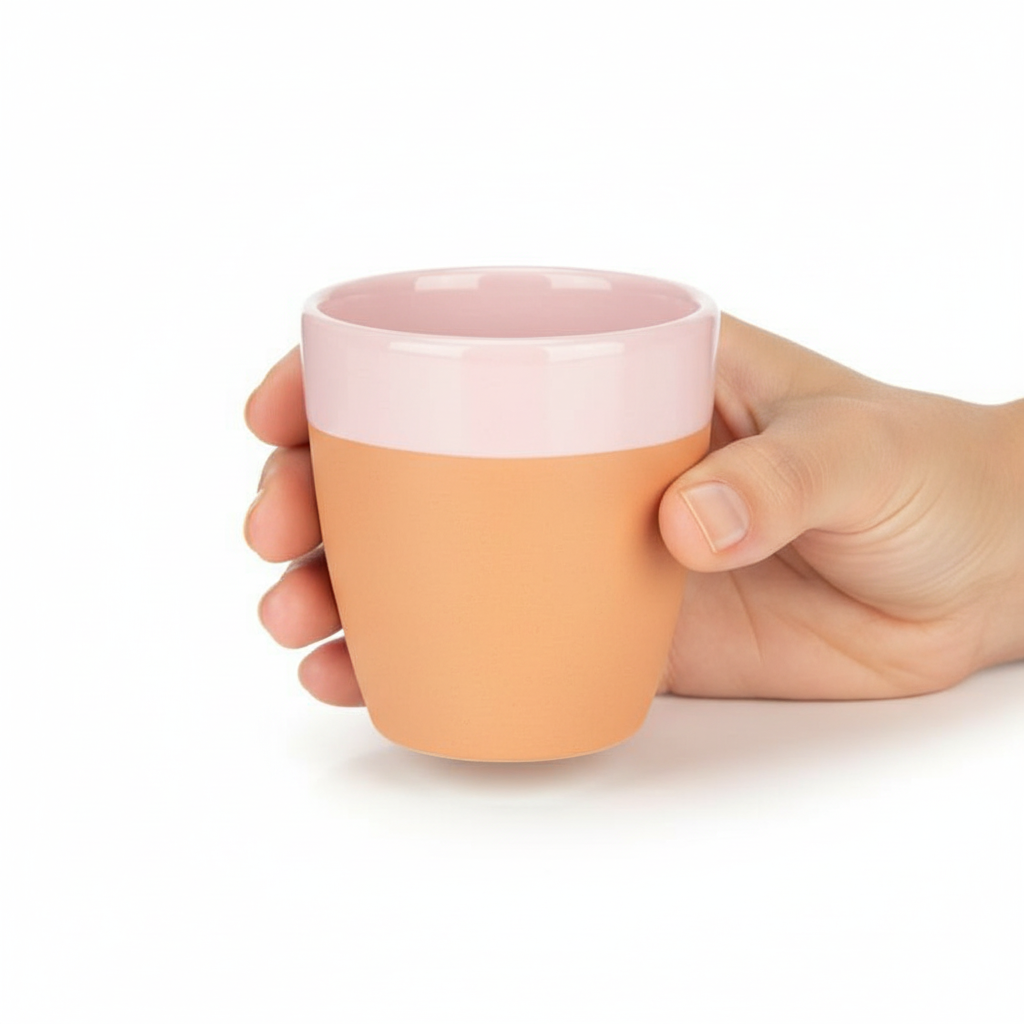 Earthenware Glass 330ml Pink