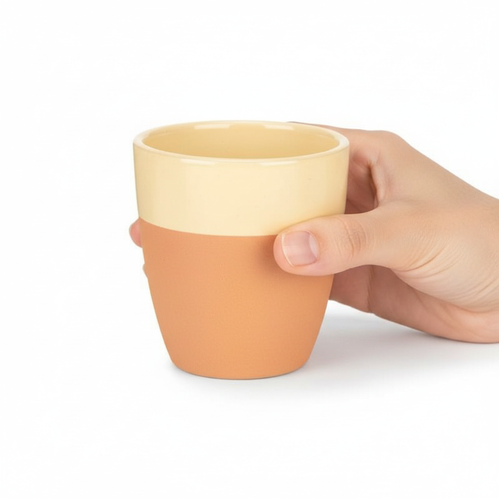 Earthenware Glass 330ml Yellow