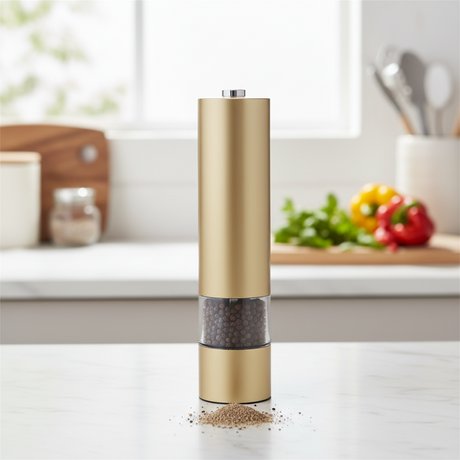 Electric Salt & Pepper Grinder Gold Led