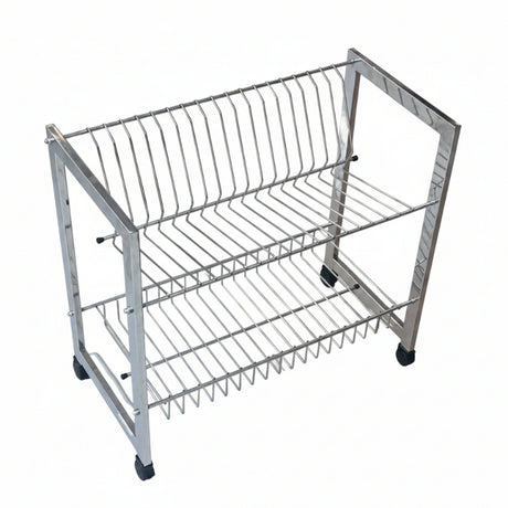 2-Layer Stainless Steel Plate Rack
