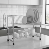 2-Layer Stainless Steel Plate Rack