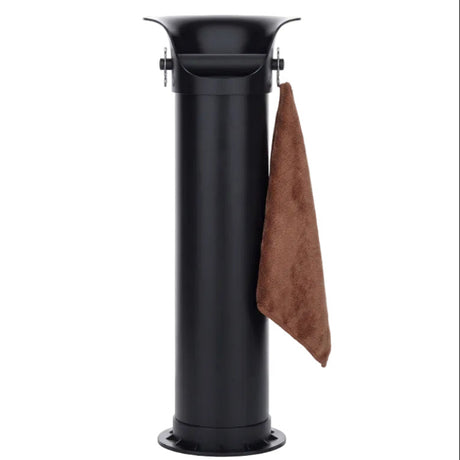 Floor Standing Tower Coffee Knock Box Black