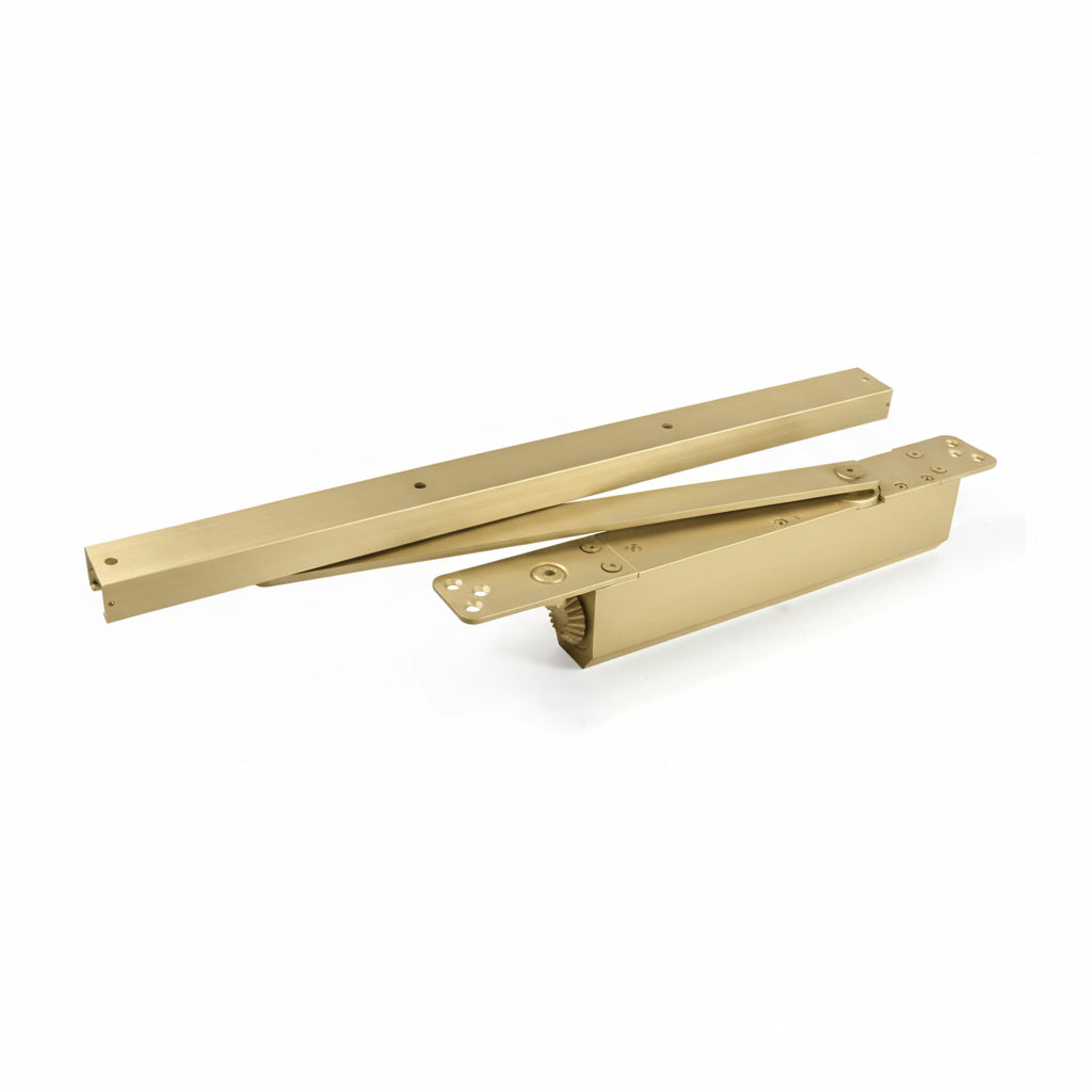 EuroArt Concealed Cam Action Door Closer Satin Brass Plated