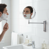 Extendable Bathroom Wall Mirror Double-Sided 17cm