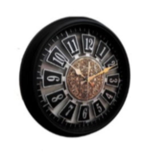 Heritage Wall Clock Trax Black 