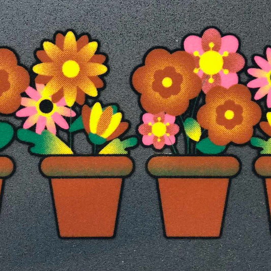 Zerbino Flomat Doormat Flower Design