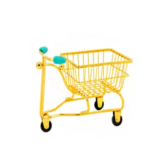 Fruit Cart Basket Iron Gold