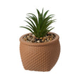 Faux Plant In Cement Pot