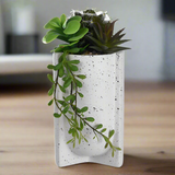 Faux Plant In Ceramic Pot