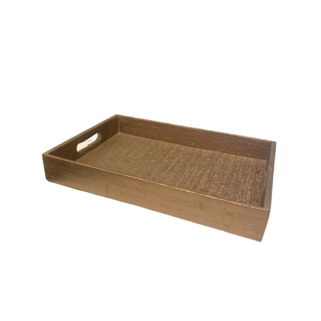 Faux Leather Serving Tray Brown