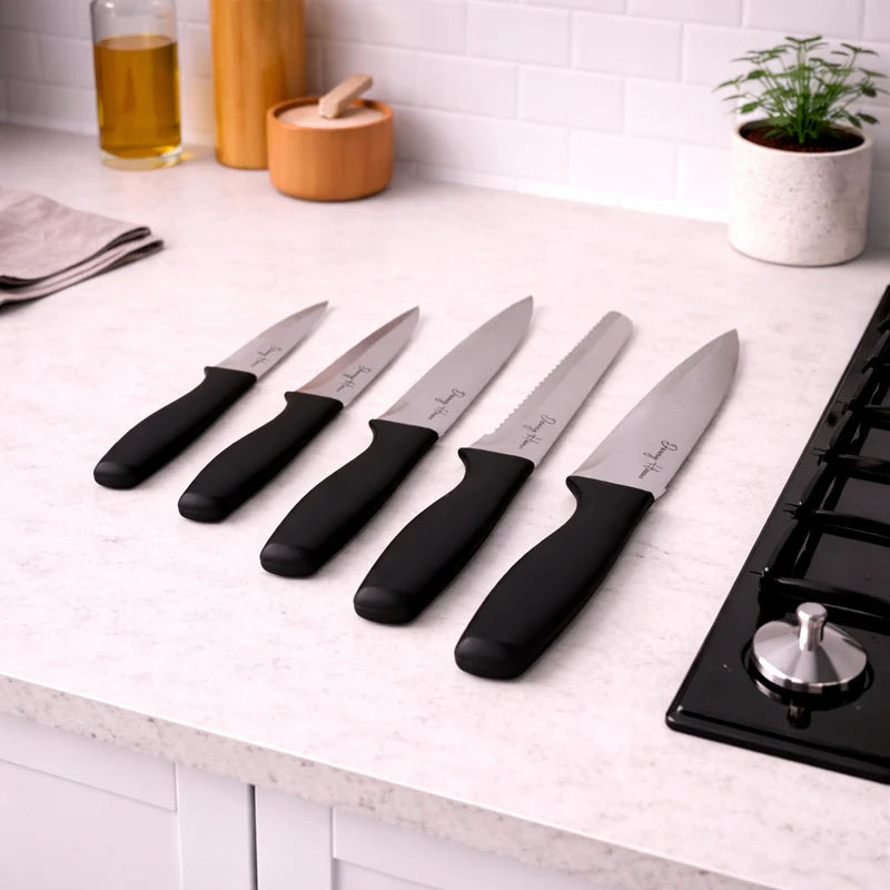 Black Knife Set 6 Pcs