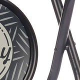 Folding Stool Pvc Matt Black Legs Quality