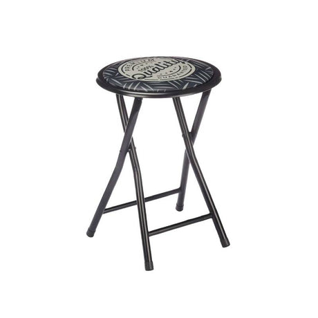 Folding Stool Pvc Matt Black Legs Quality