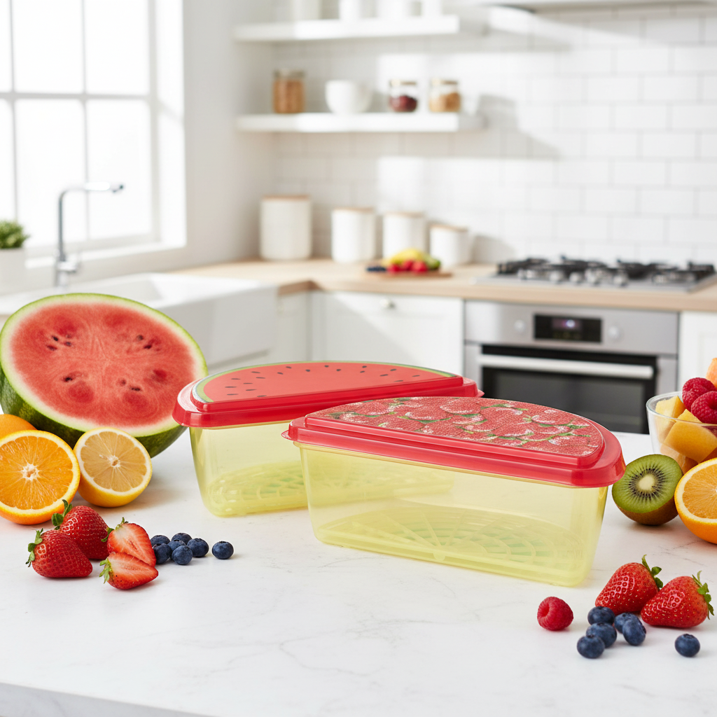 Food Storage Container Watermelon & Strawberry 1.2L