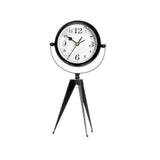 Forge Clock Oval Dial Mirror Black 32cm