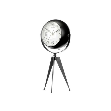 Forge Clock Oval Dial Mirror Black 32cm