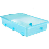 Tatay Under Bed Wheeled Storage Box Turquoise 63 Liter (Without Cover)