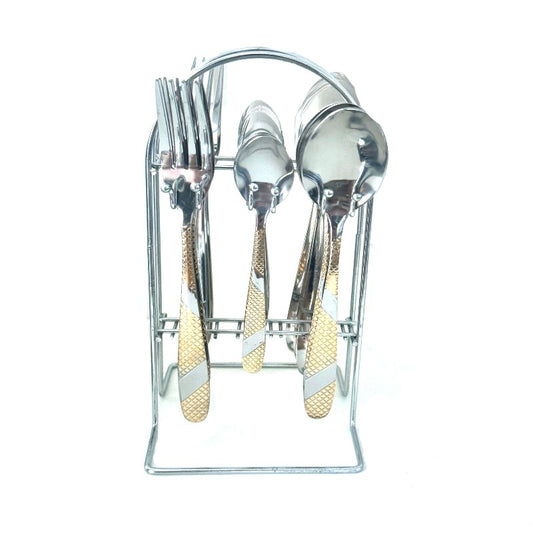Stainless Steel Cutlery Set Gold & Silver (Set of 24pcs)