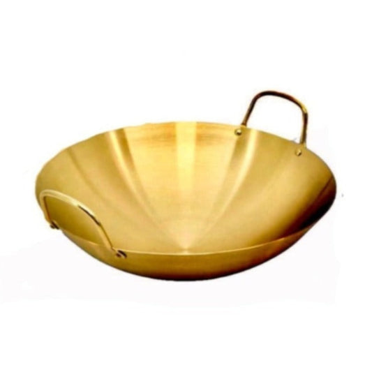 Stainless Steel Gold Plated Wok 30cm