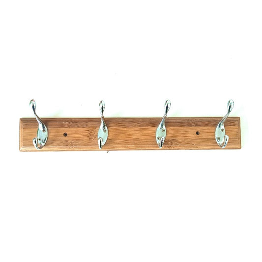 Wooden Hooks Strip 4 Hooks