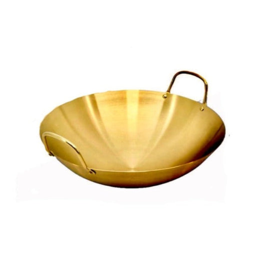 Stainless Steel Gold Plated Wok 26cm