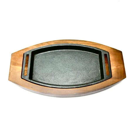 Cast Iron Sizzler 21 cm With Wooden Base