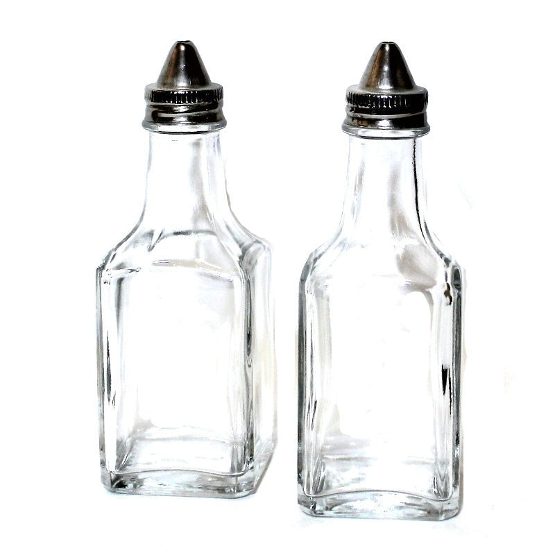 2 Pcs Oil Bottle Set With Black Cap