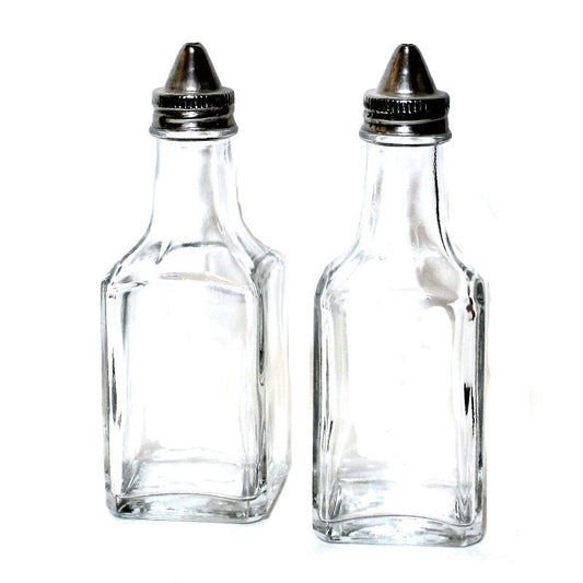 2 Pcs Oil Bottle Set With Black Cap