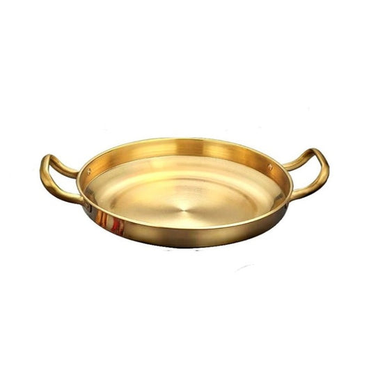 Stainless Steel Gold Plated Paella Pan 22cm