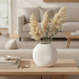 Ceramic Vase Circular 29cm White