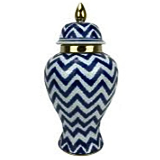 Blue & White Ceramic Vase Large