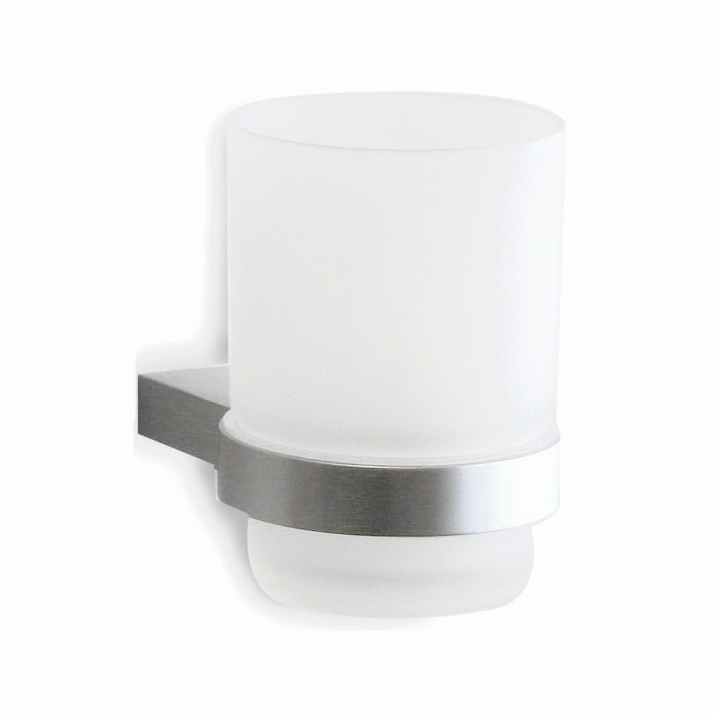 Wall Glass Toot Brush Holder Aluminium by JB Saeed Studio Complete