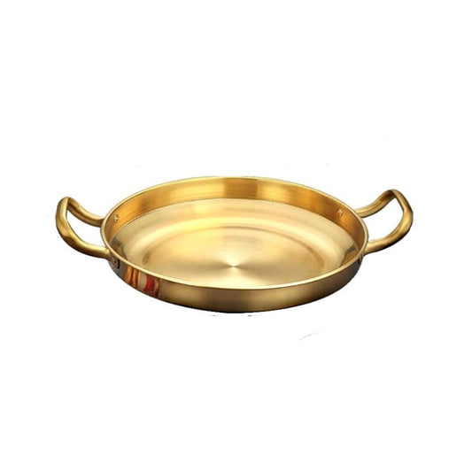 Stainless Steel Gold Plated Paella Pan 20cm