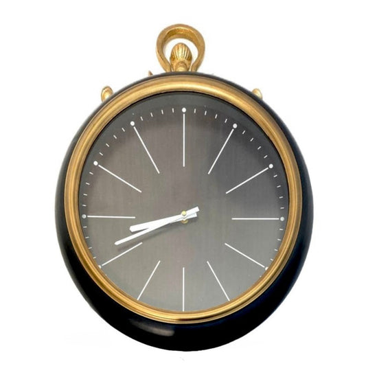 Metal Wall Clock Black/Gold
