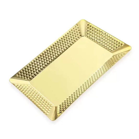 Stainless Steel Rectangle Tray Gold