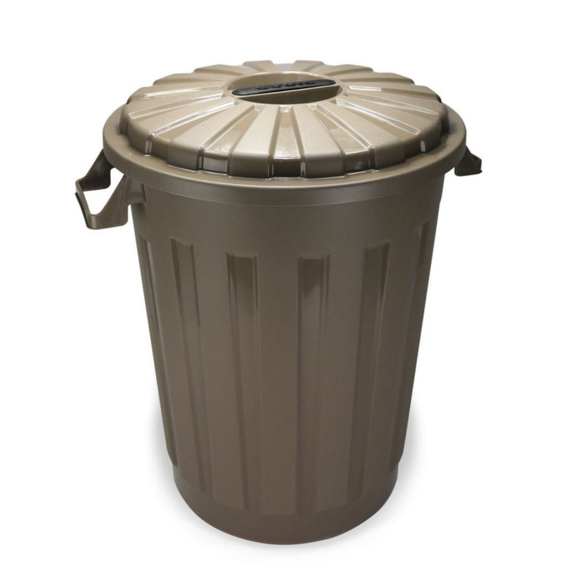Plastic Garbage Bin 30L Brown