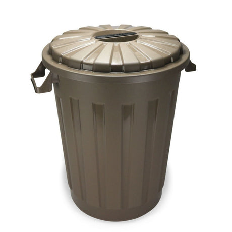 Plastic Garbage Bin 30L Brown