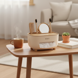 Tissue Box With Multifunctional Holder Beige/Brown