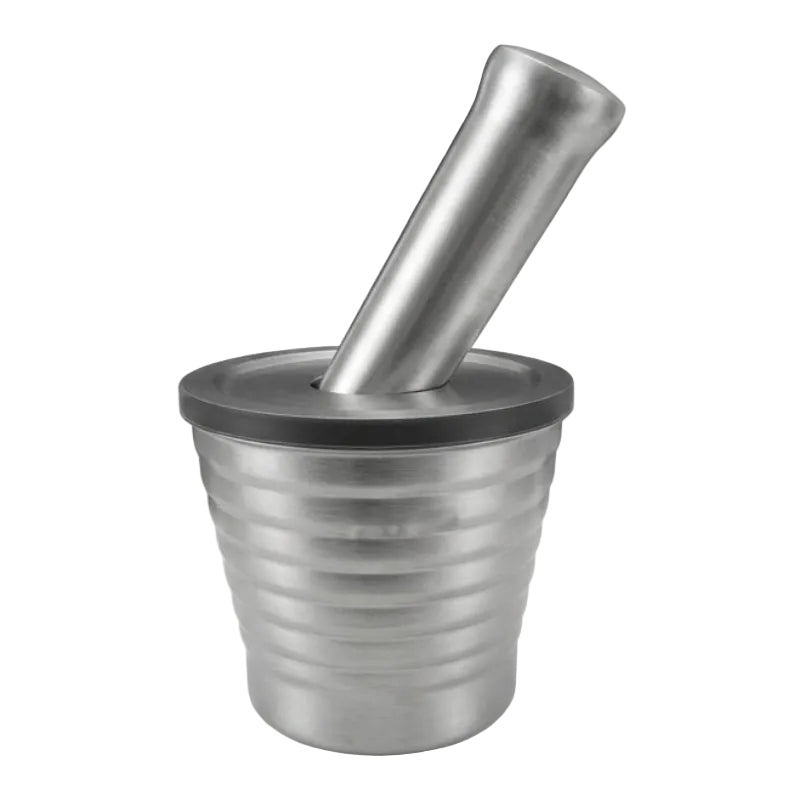 Stainless Steel Ribbed Pestle & Mortar 10cm