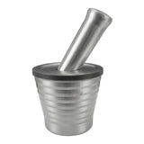 Stainless Steel Ribbed Pestle & Mortar 10cm