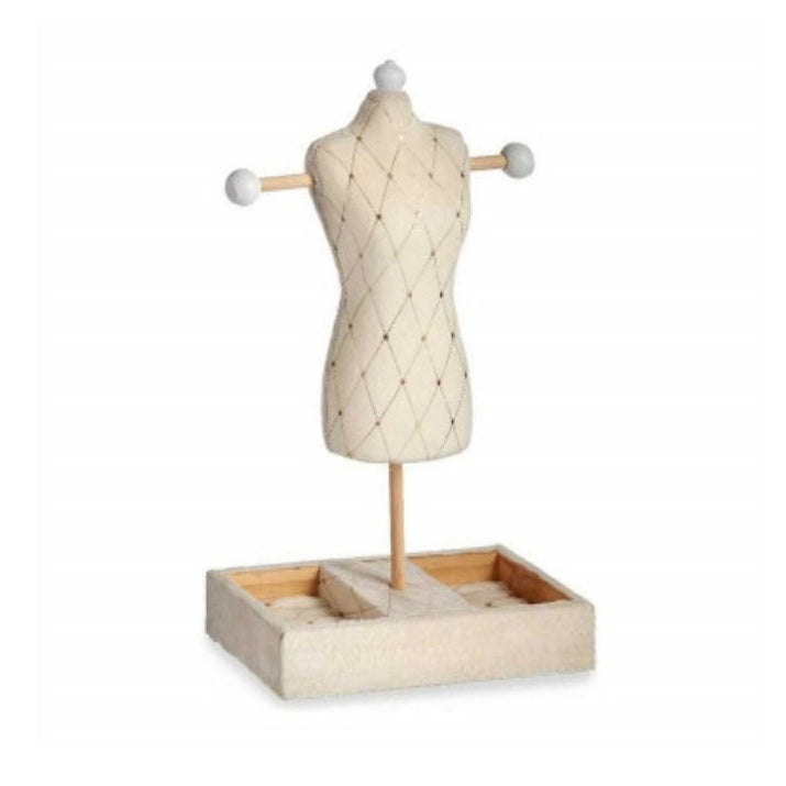 Gift Decor jewellery stand Rhombus Wood beige