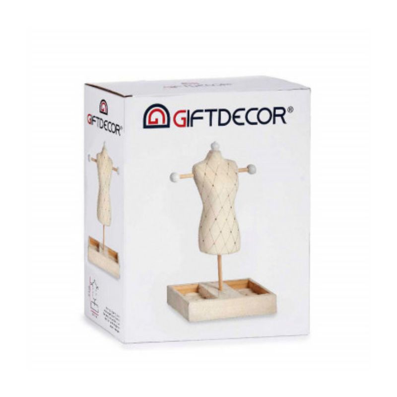 Gift Decor jewellery stand Rhombus Wood beige