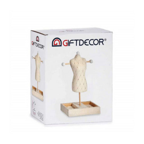 Gift Decor jewellery stand Rhombus Wood beige