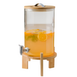 Glass Beverage Dispenser with Bamboo Lid & Stand 11L