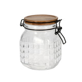 Glass Storage Jar With Bamboo Lid 1.1L