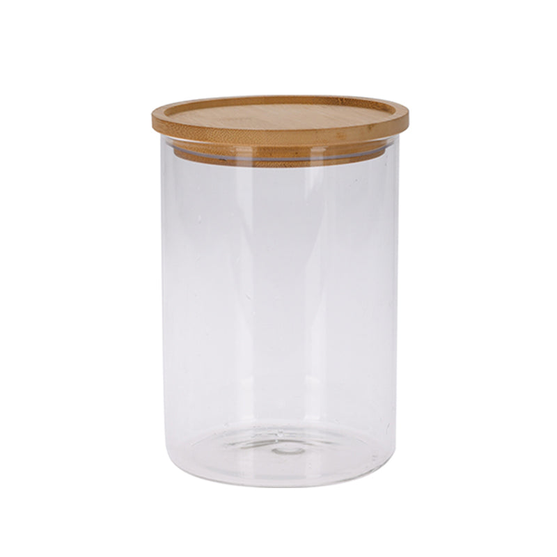 Glass Storage Jar With Bamboo Lid 1.7L
